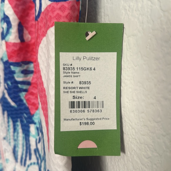 NWT Lilly Pulitzer Janice shift dress resort white she she shells 4 - Picture 7 of 13